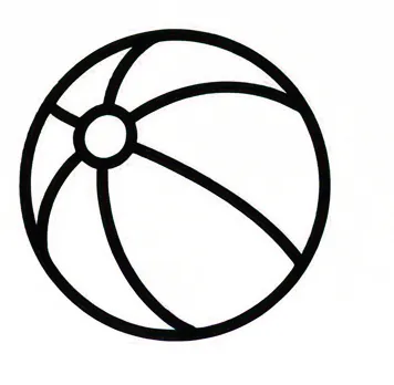 a basketball ball with a black outline on a white background.webp